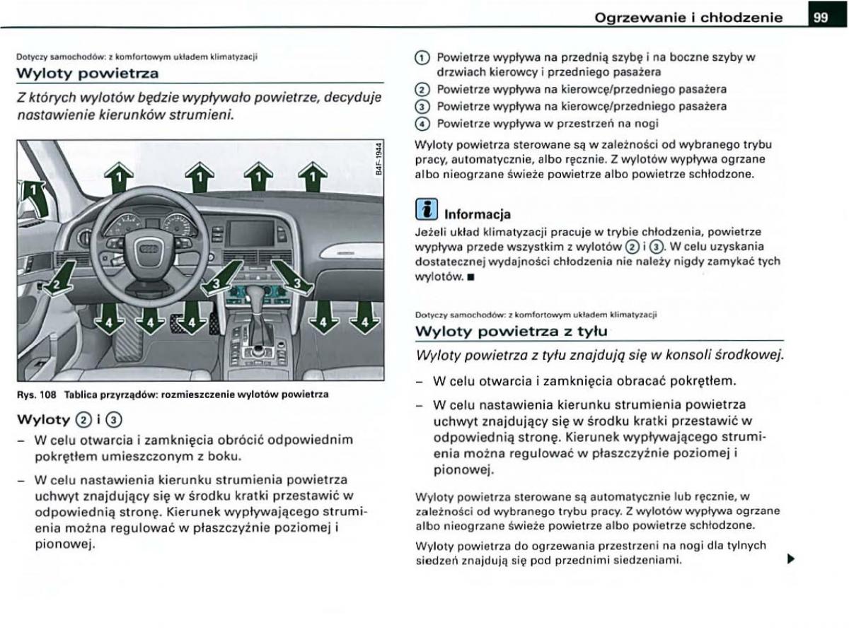 manual Audi A6 Audi A6 C6 instrukcja / page 99