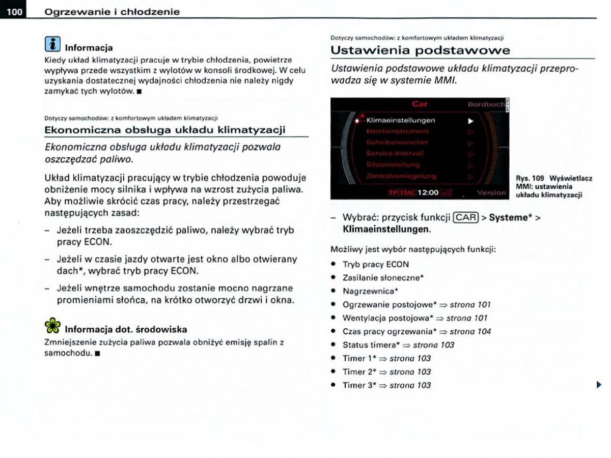 Audi A6 C6 instrukcja obslugi / page 100