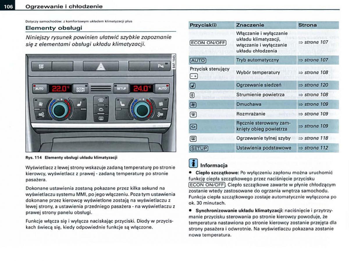 manual Audi A6 Audi A6 C6 instrukcja / page 106