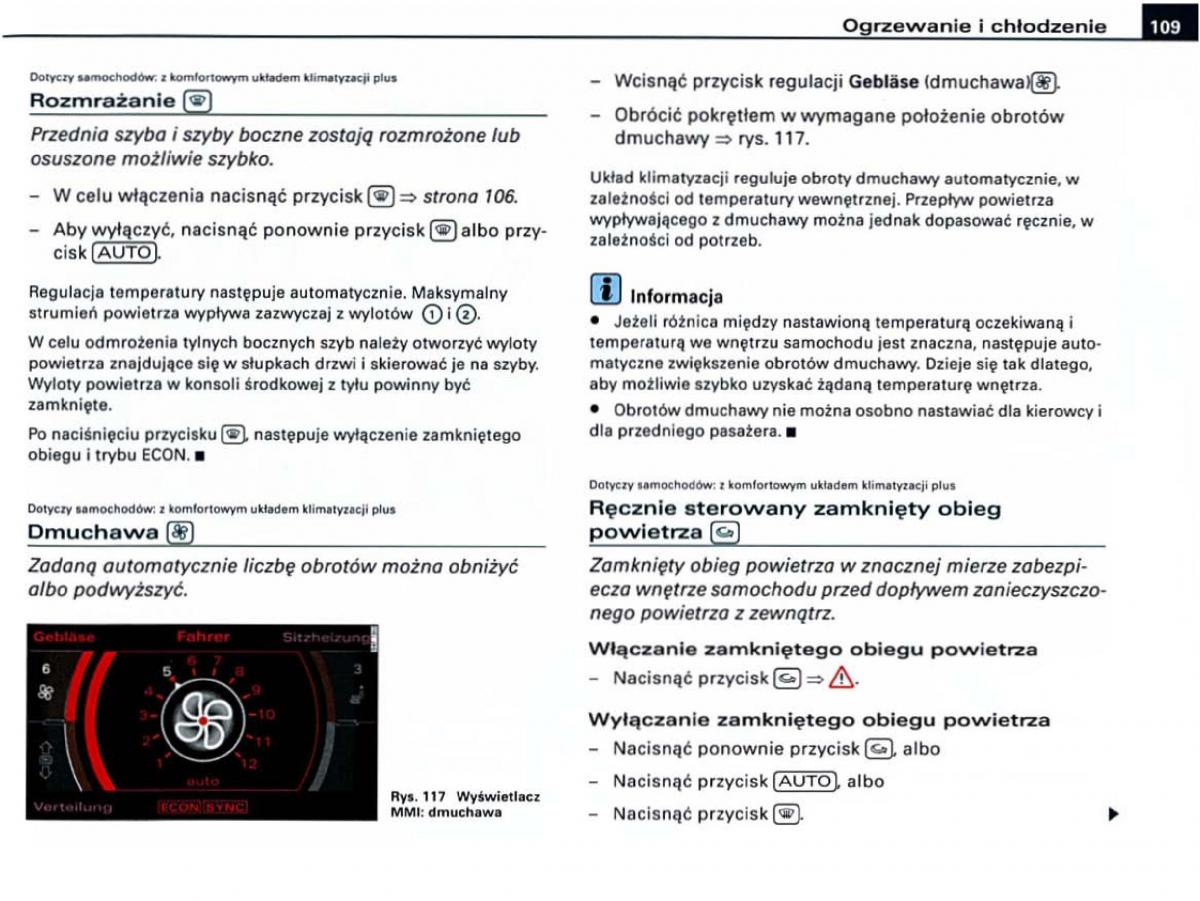 manual Audi A6 Audi A6 C6 instrukcja / page 109