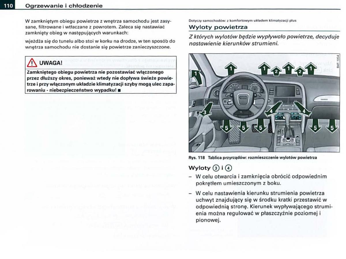 manual Audi A6 Audi A6 C6 instrukcja / page 110