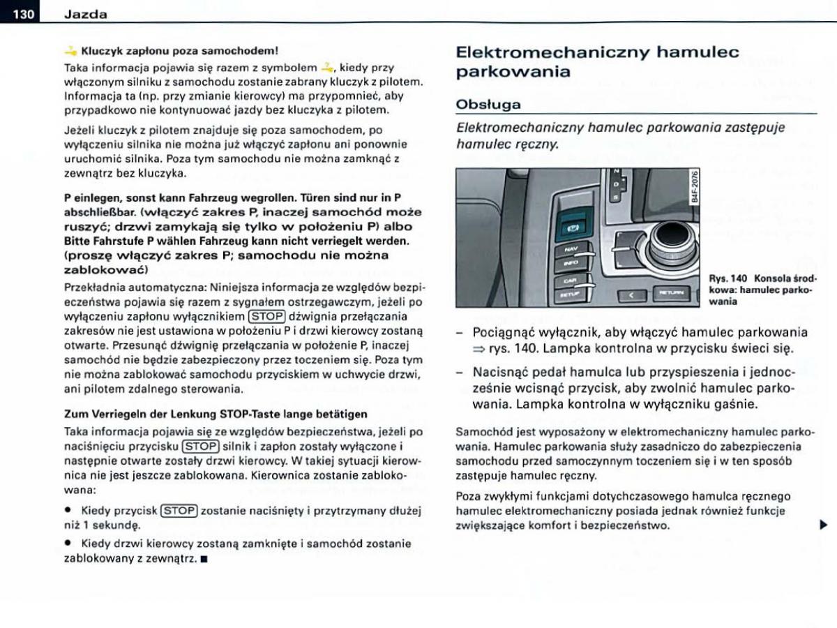 manual Audi A6 Audi A6 C6 instrukcja / page 130