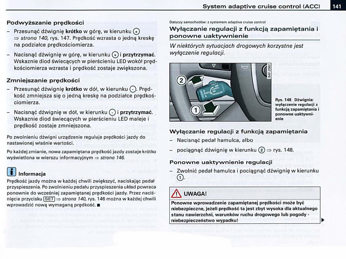 manual Audi A6 Audi A6 C6 instrukcja / page 141