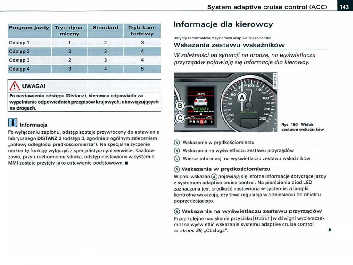 Audi A6 C6 instrukcja obslugi / page 143