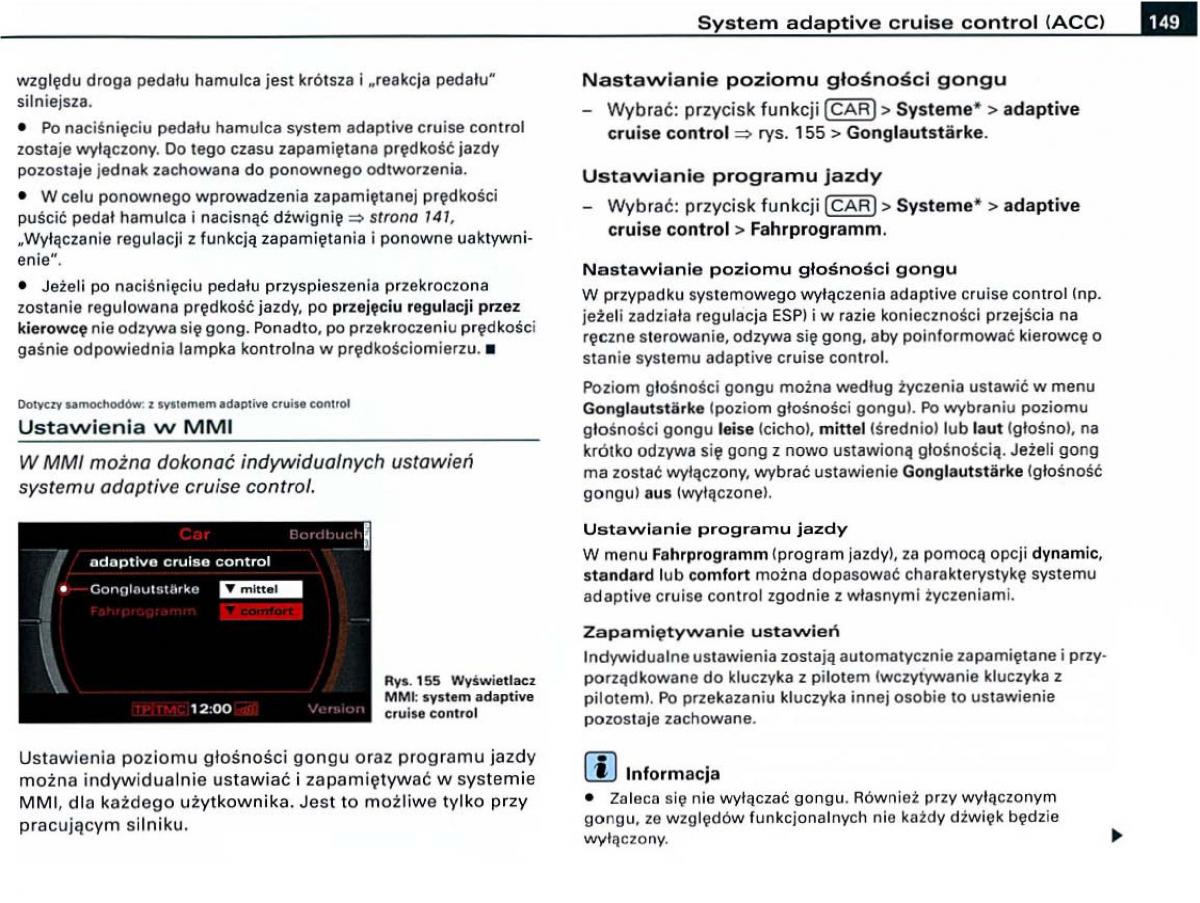 manual Audi A6 Audi A6 C6 instrukcja / page 149