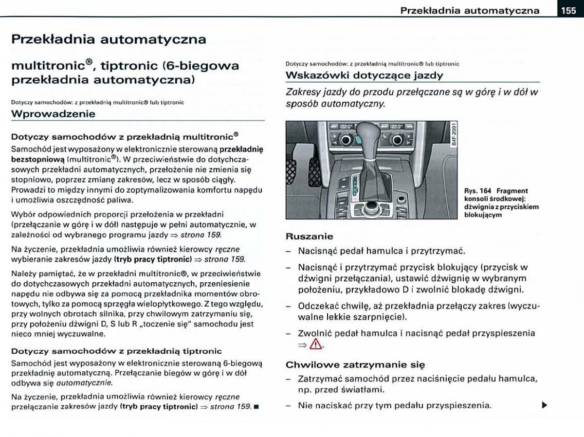 manual Audi A6 Audi A6 C6 instrukcja / page 155