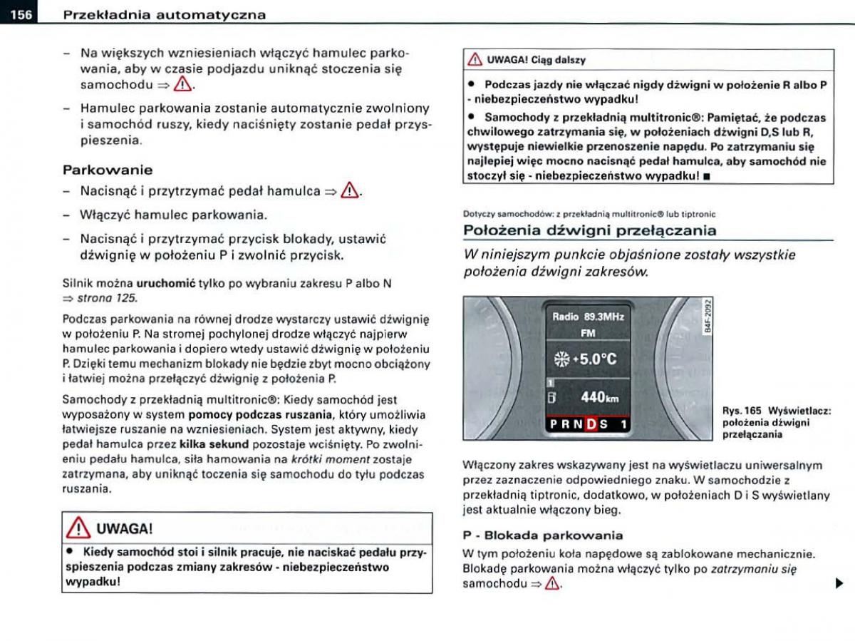 manual Audi A6 Audi A6 C6 instrukcja / page 156