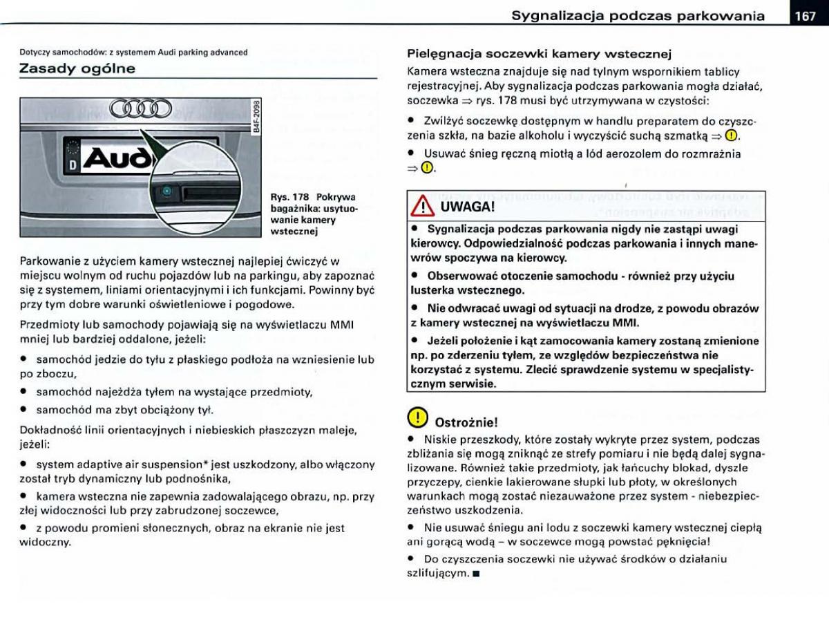 manual Audi A6 Audi A6 C6 instrukcja / page 167