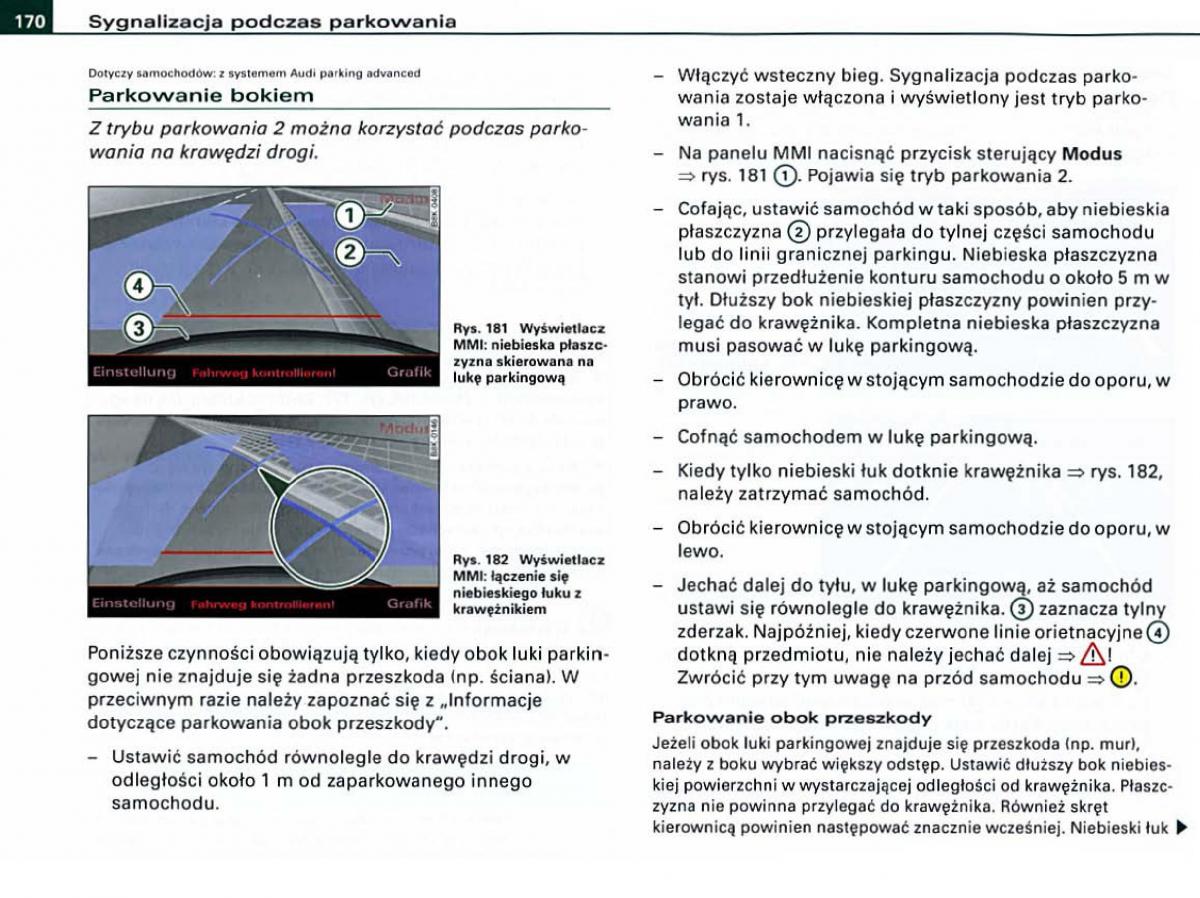 manual Audi A6 Audi A6 C6 instrukcja / page 170