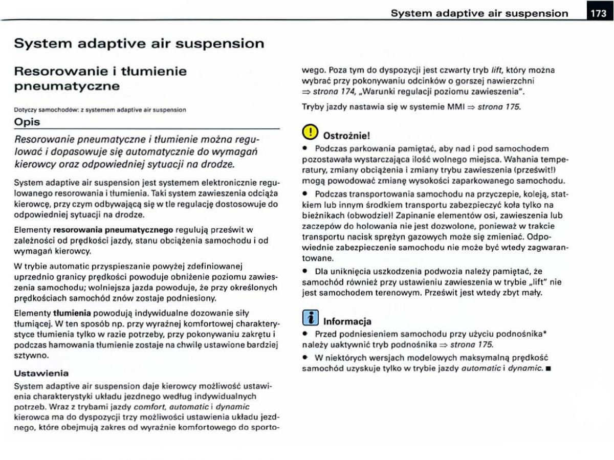 manual Audi A6 Audi A6 C6 instrukcja / page 173