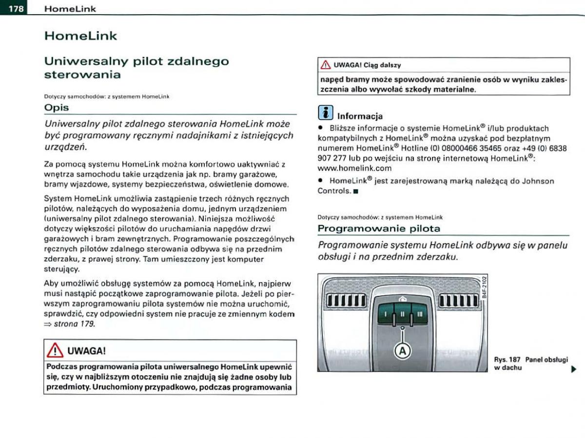 manual Audi A6 Audi A6 C6 instrukcja / page 178