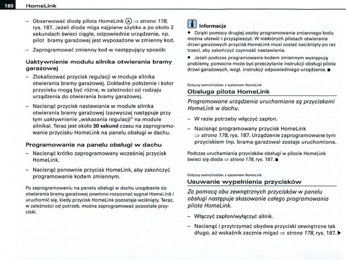 manual Audi A6 Audi A6 C6 instrukcja / page 180