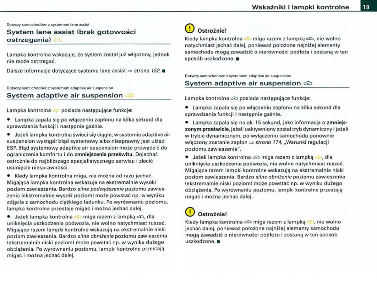 Audi A6 C6 instrukcja obslugi / page 19