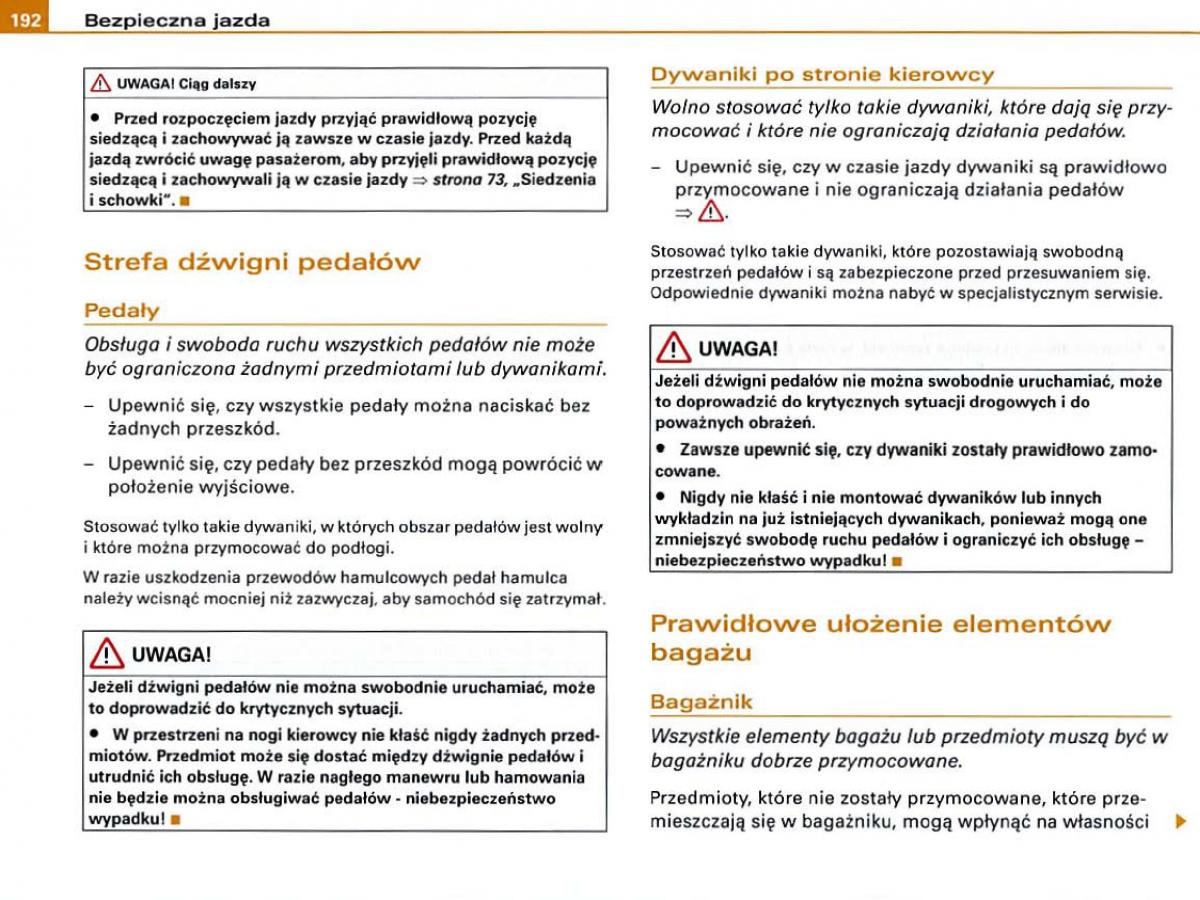 manual Audi A6 Audi A6 C6 instrukcja / page 190