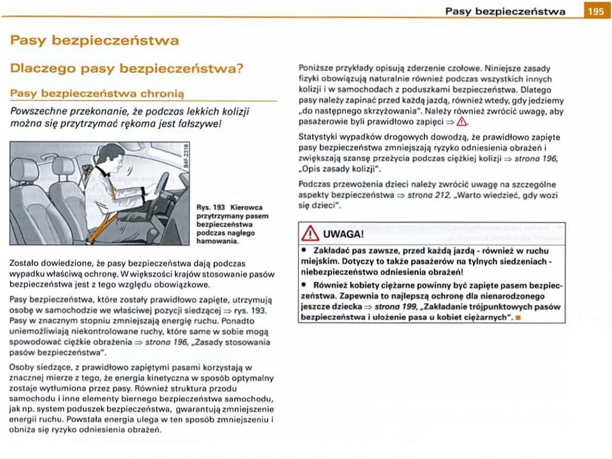 manual Audi A6 Audi A6 C6 instrukcja / page 193