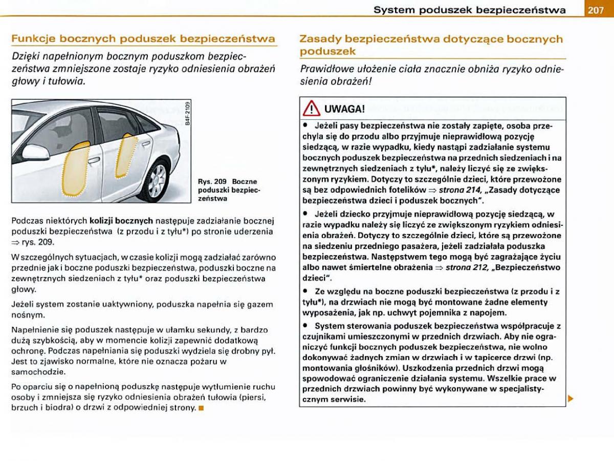 manual Audi A6 Audi A6 C6 instrukcja / page 205