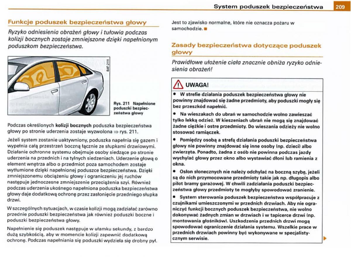 manual Audi A6 Audi A6 C6 instrukcja / page 207