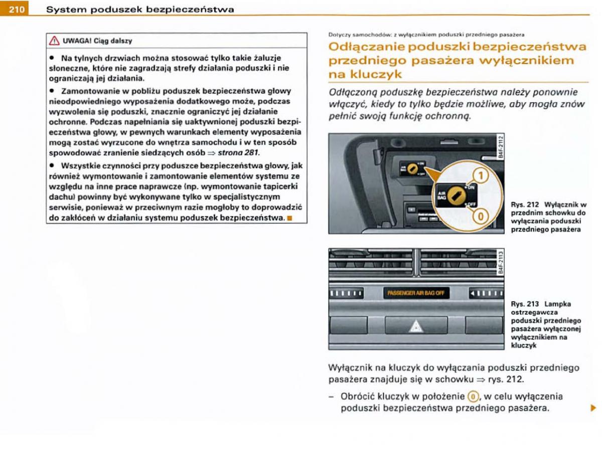 manual Audi A6 Audi A6 C6 instrukcja / page 208