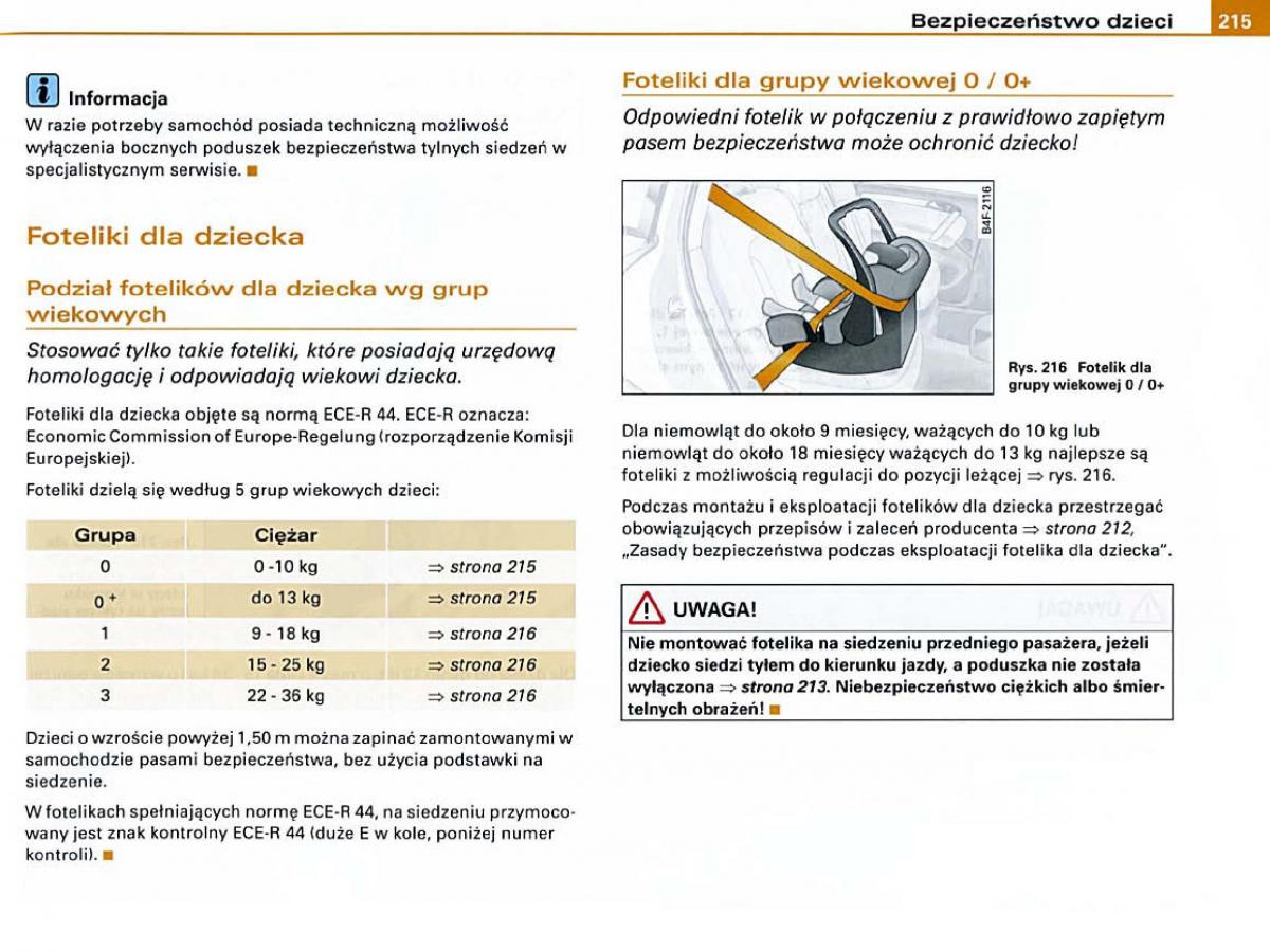 manual Audi A6 Audi A6 C6 instrukcja / page 213