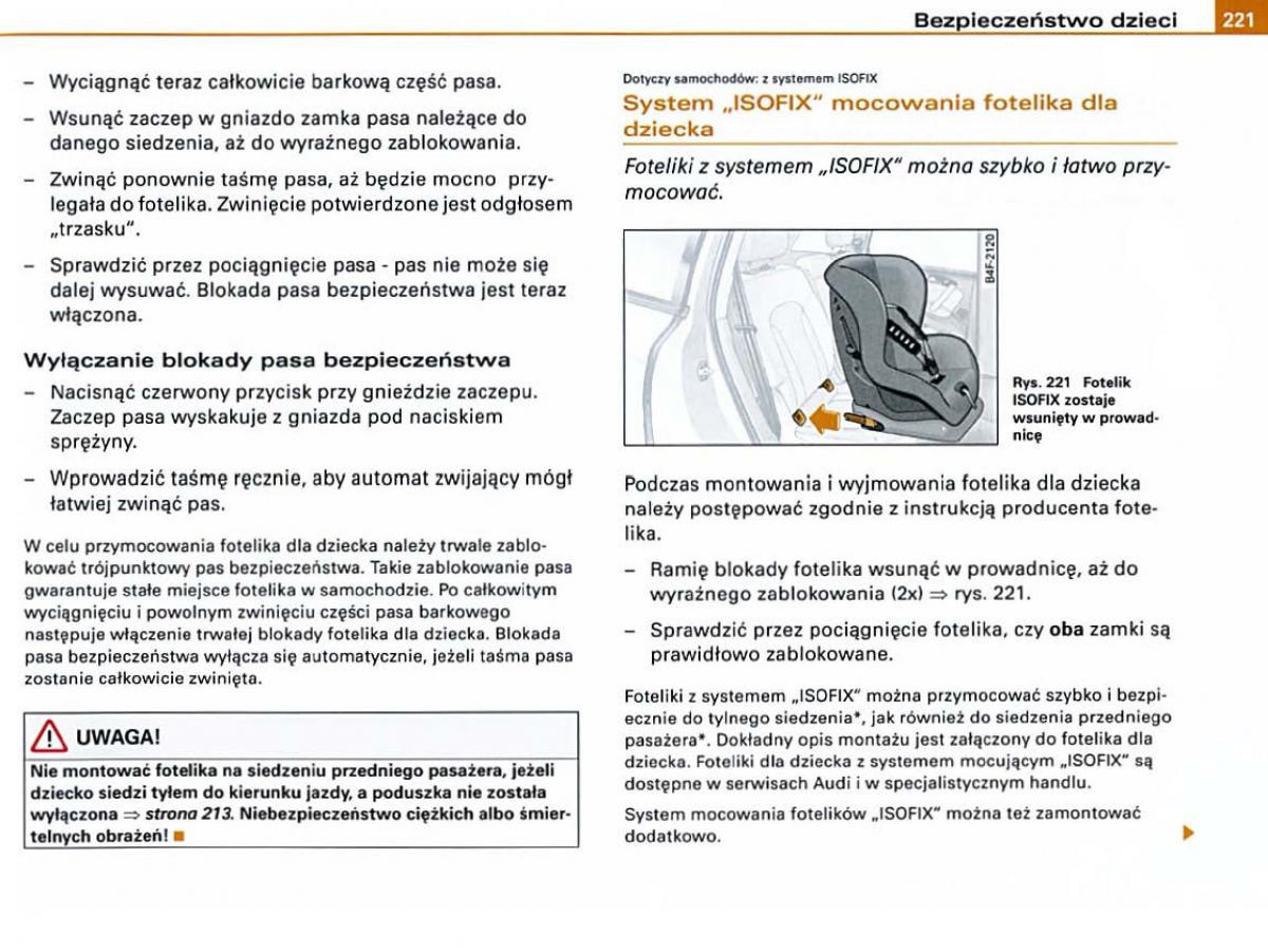 manual Audi A6 Audi A6 C6 instrukcja / page 219