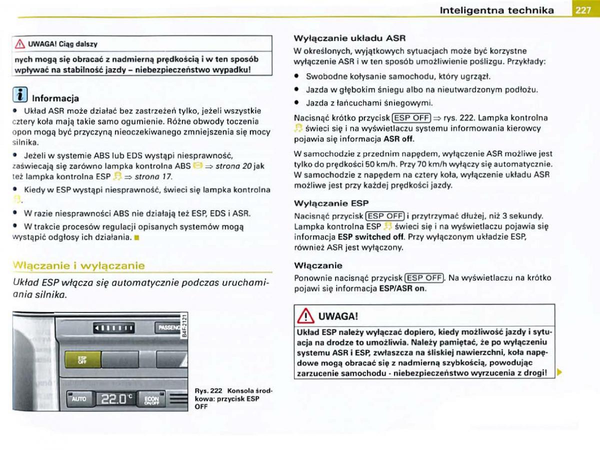 manual Audi A6 Audi A6 C6 instrukcja / page 223