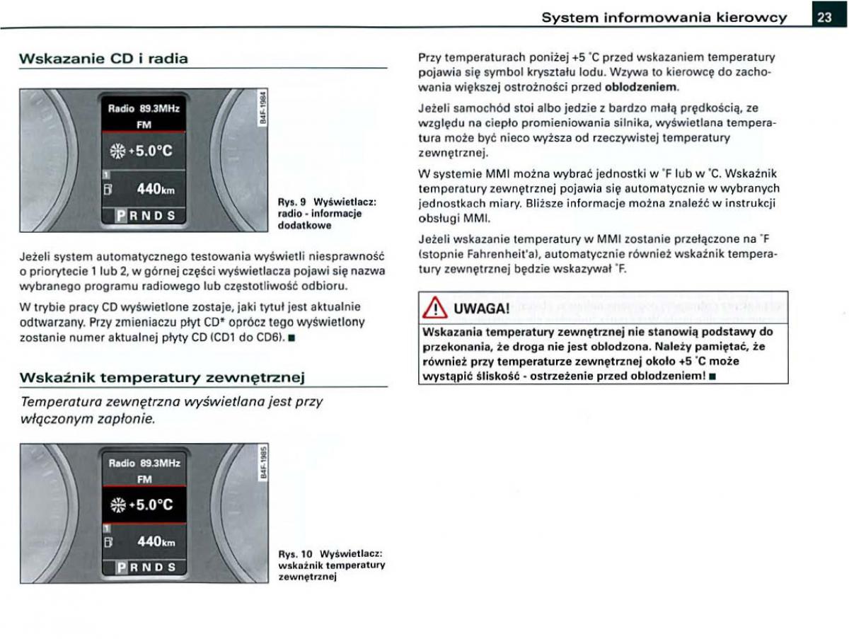 Audi A6 C6 instrukcja obslugi / page 23