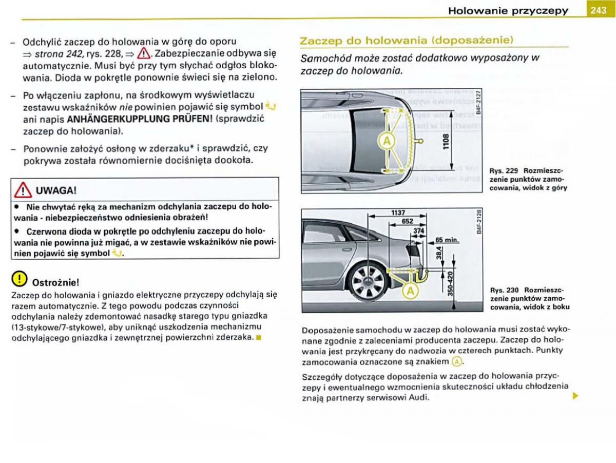 manual Audi A6 Audi A6 C6 instrukcja / page 239