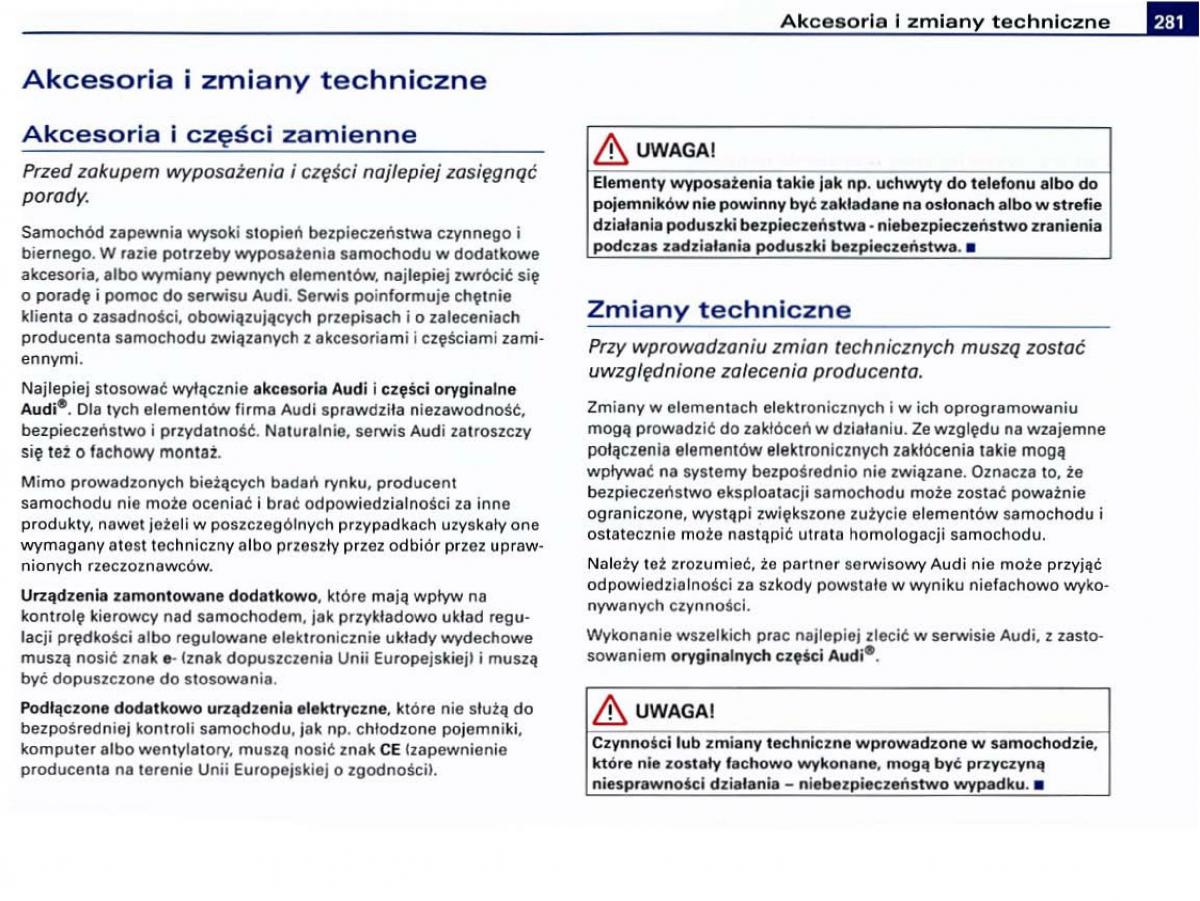 manual Audi A6 Audi A6 C6 instrukcja / page 275