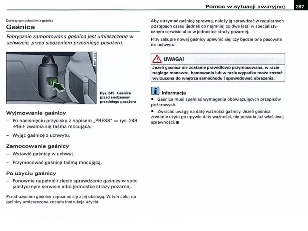 manual Audi A6 Audi A6 C6 instrukcja / page 279