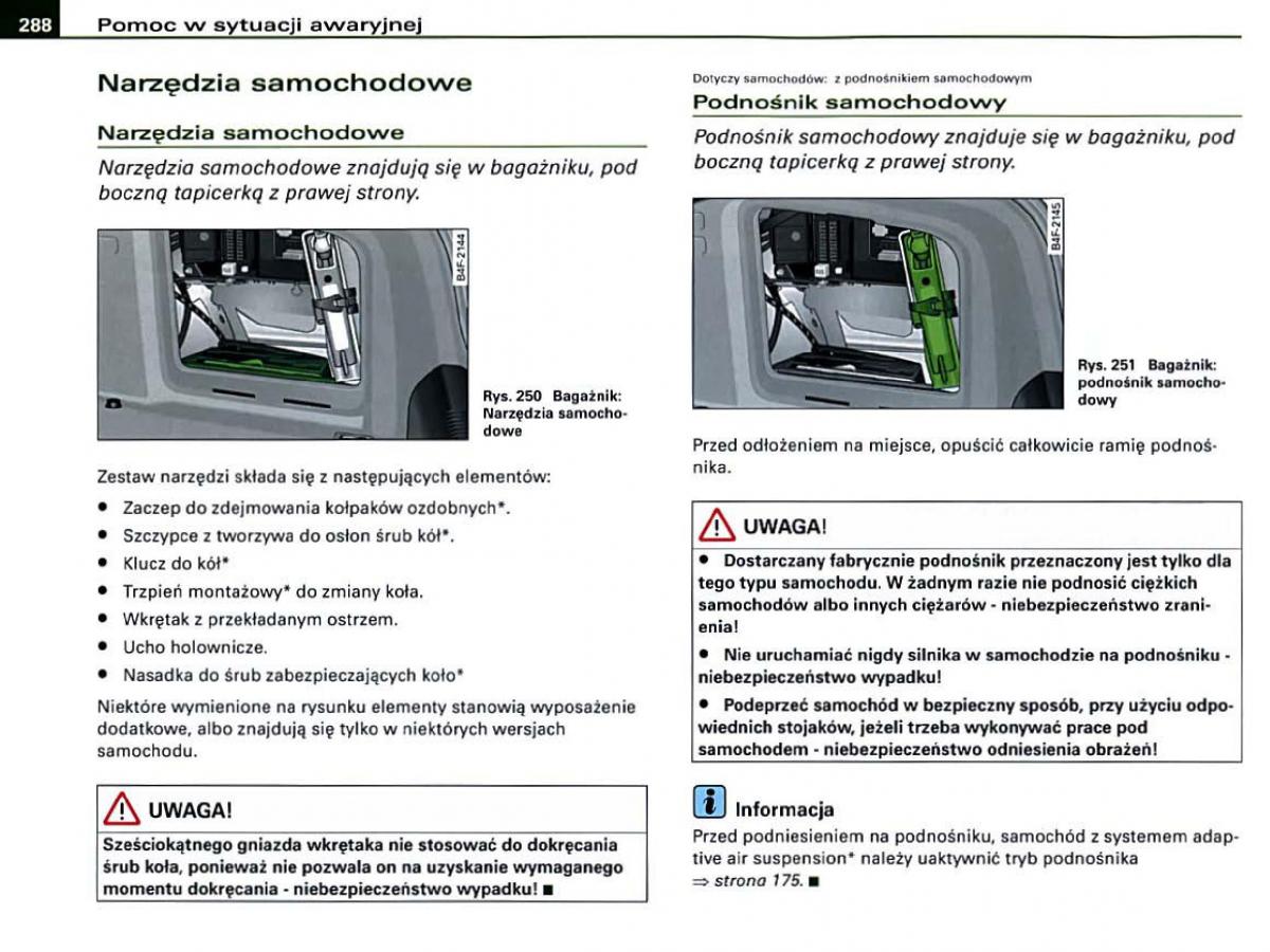 manual Audi A6 Audi A6 C6 instrukcja / page 280
