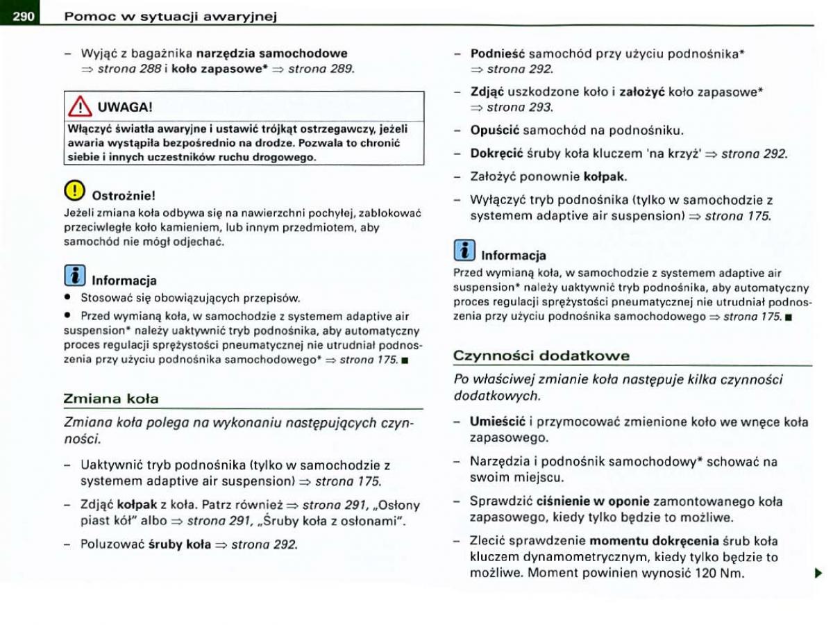 manual Audi A6 Audi A6 C6 instrukcja / page 282