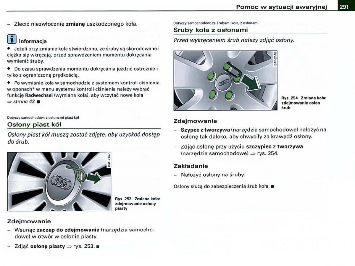 manual Audi A6 Audi A6 C6 instrukcja / page 283