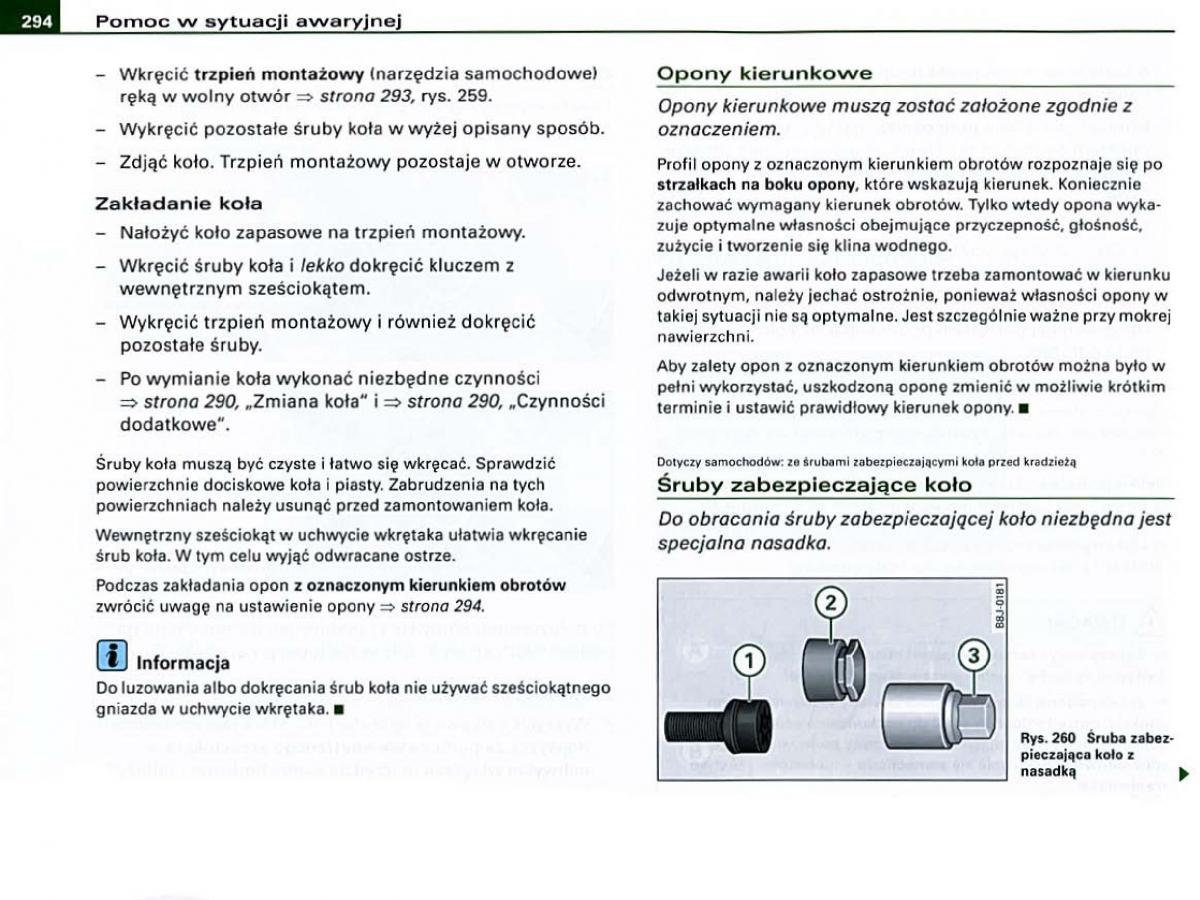 manual Audi A6 Audi A6 C6 instrukcja / page 286