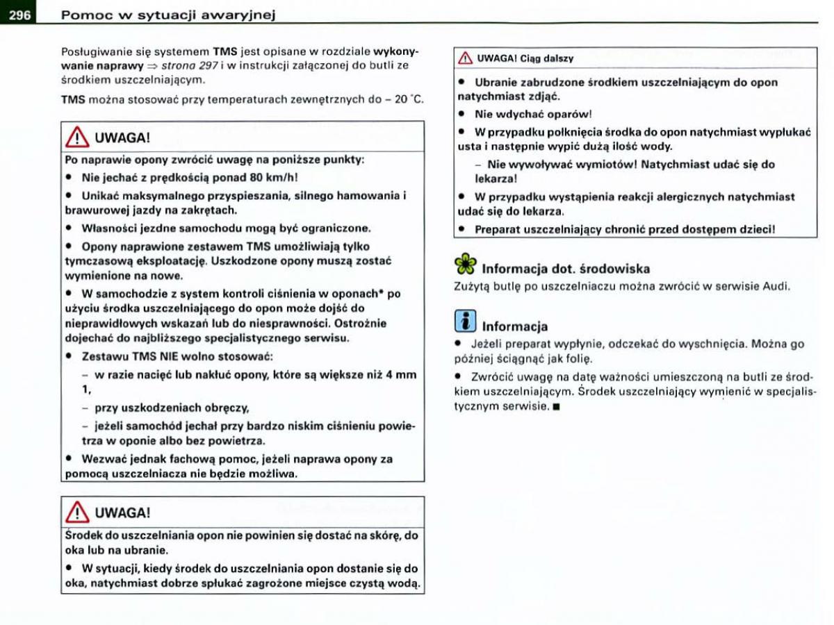 manual Audi A6 Audi A6 C6 instrukcja / page 288