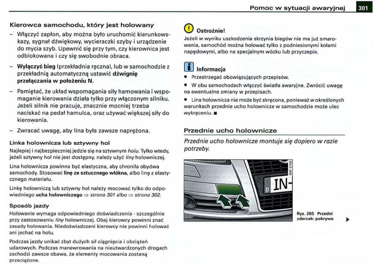manual Audi A6 Audi A6 C6 instrukcja / page 293