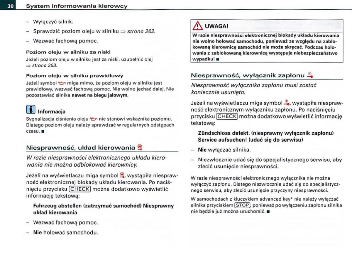 manual Audi A6 Audi A6 C6 instrukcja / page 30