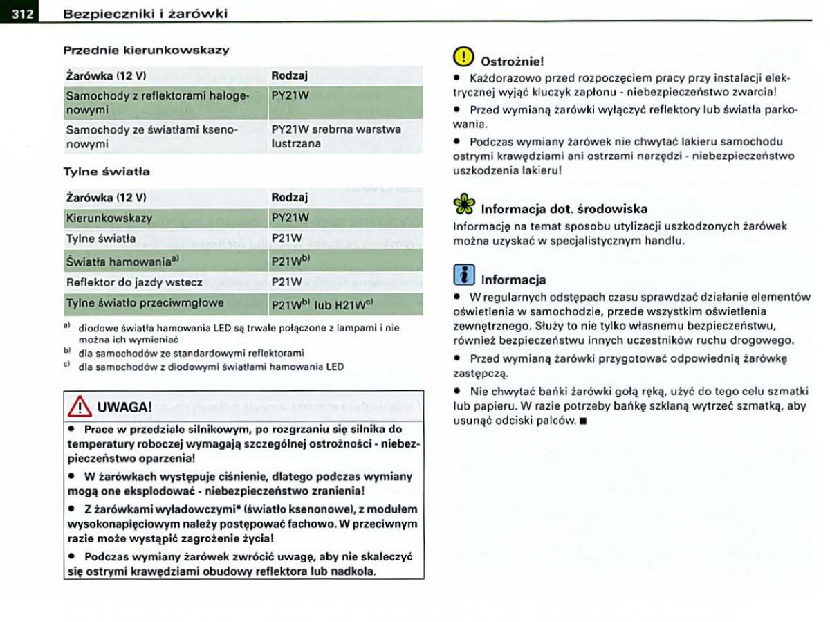 manual Audi A6 Audi A6 C6 instrukcja / page 304
