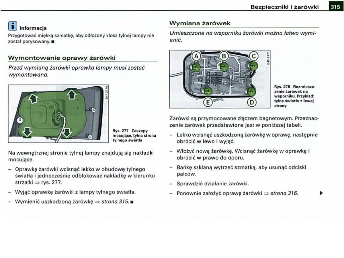 manual Audi A6 Audi A6 C6 instrukcja / page 307