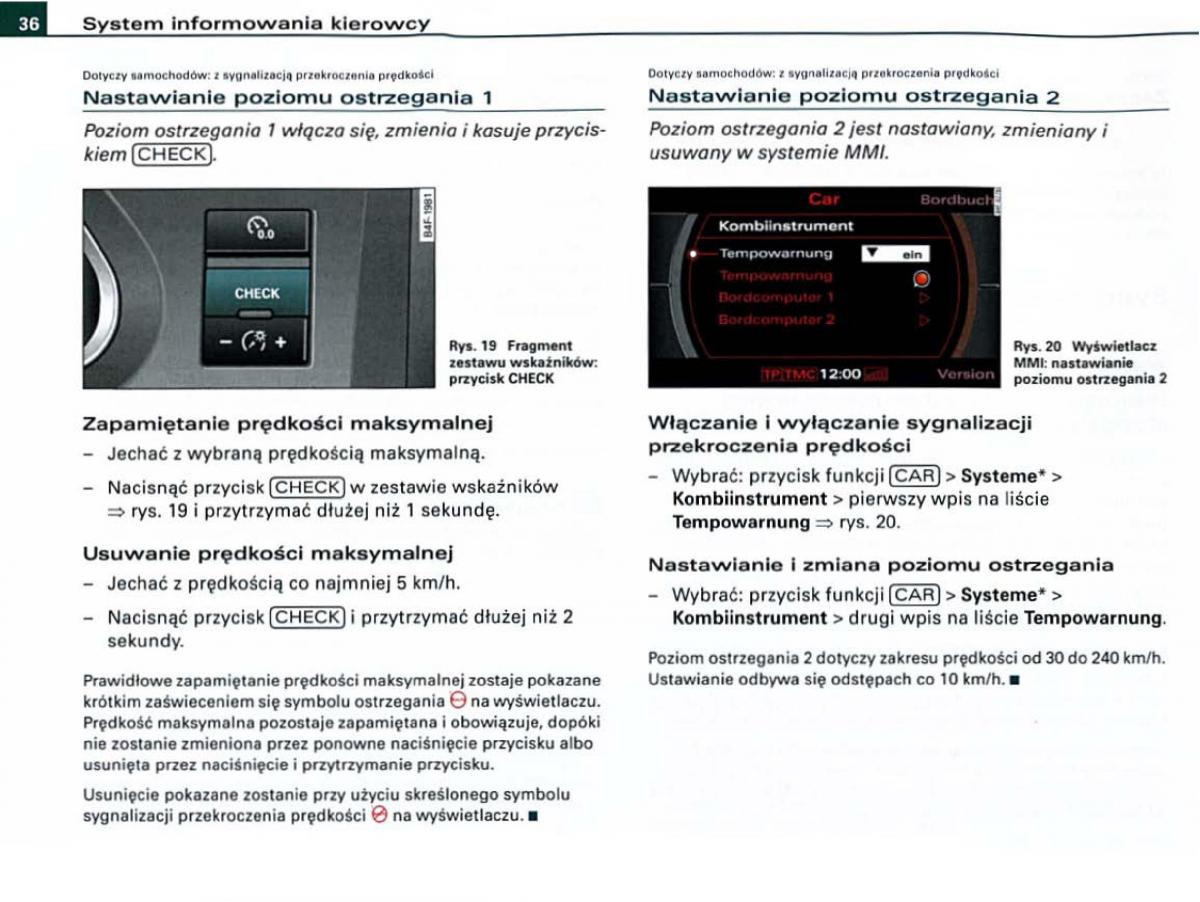 manual Audi A6 Audi A6 C6 instrukcja page 36 - pdf