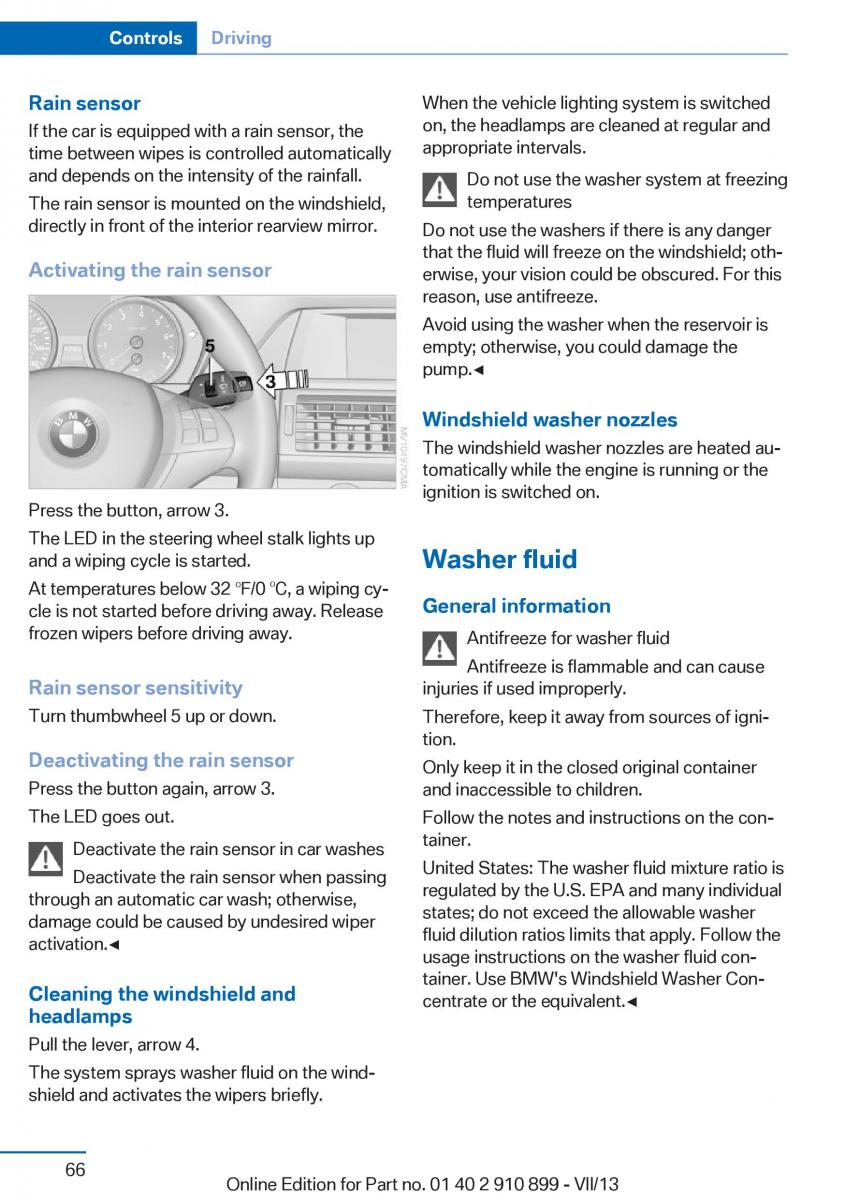 BMW X6 M Power F16 owners manual / page 66