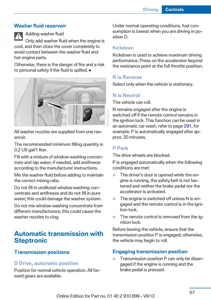 BMW X6 M Power F16 owners manual / page 67