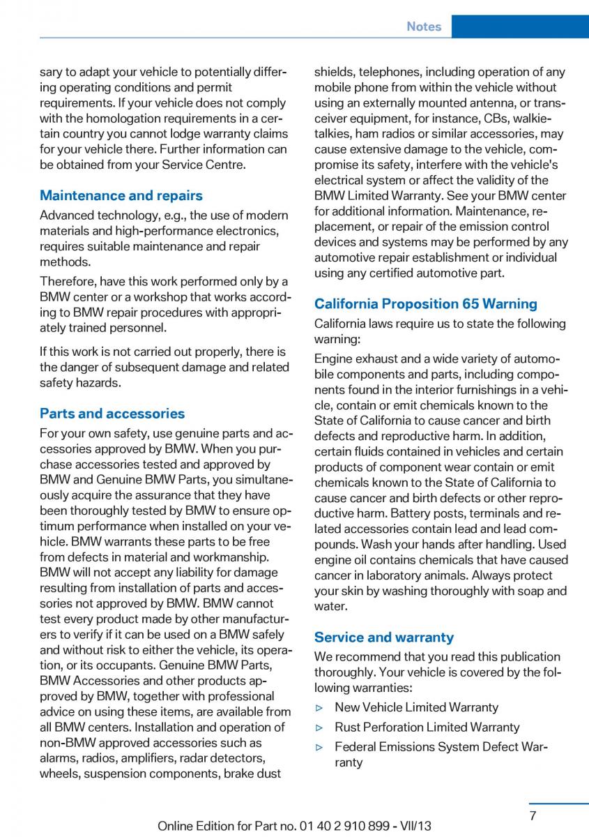 BMW X6 M Power F16 owners manual / page 7