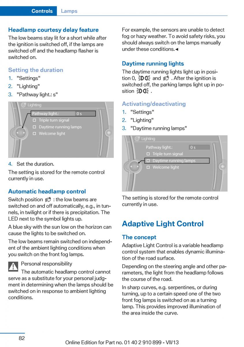 BMW X6 M Power F16 owners manual / page 82