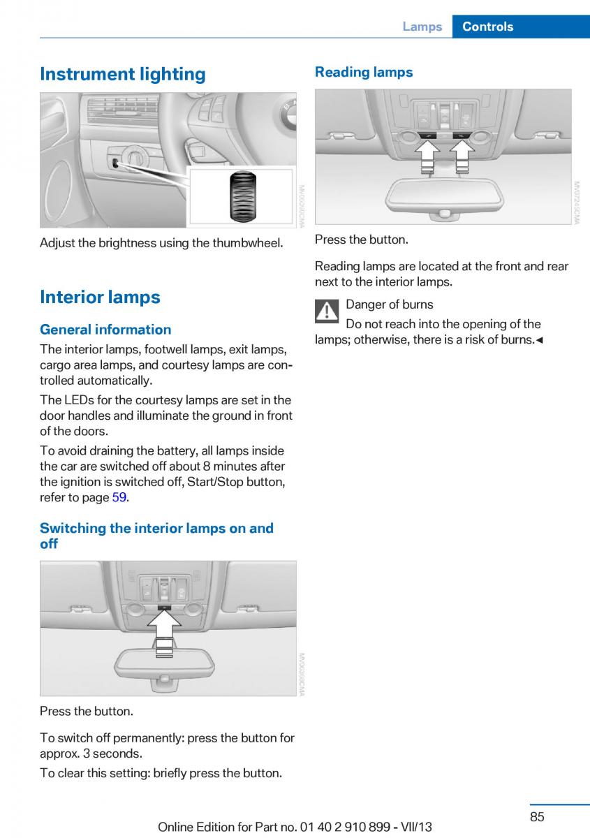 BMW X6 M Power F16 owners manual / page 85