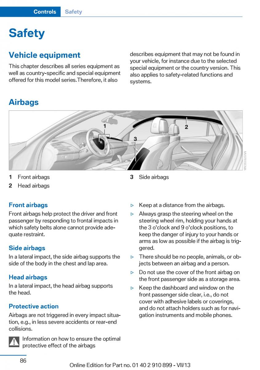 BMW X6 M Power F16 owners manual / page 86