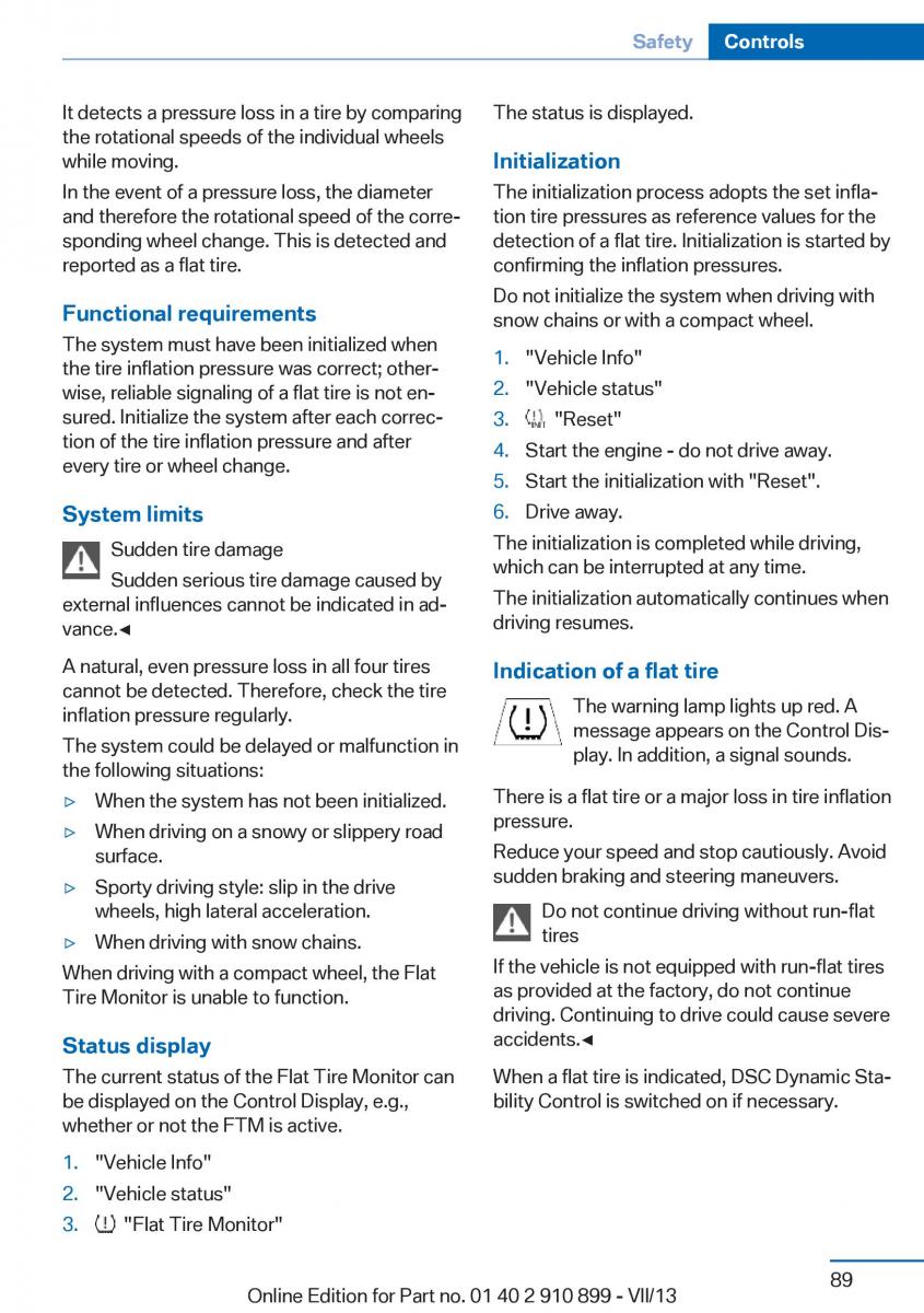 BMW X6 M Power F16 owners manual / page 89