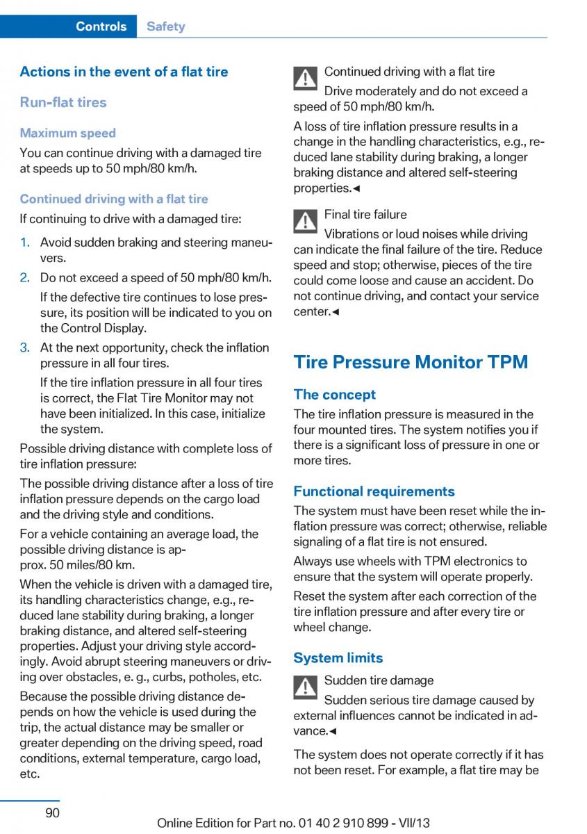 BMW X6 M Power F16 owners manual / page 90