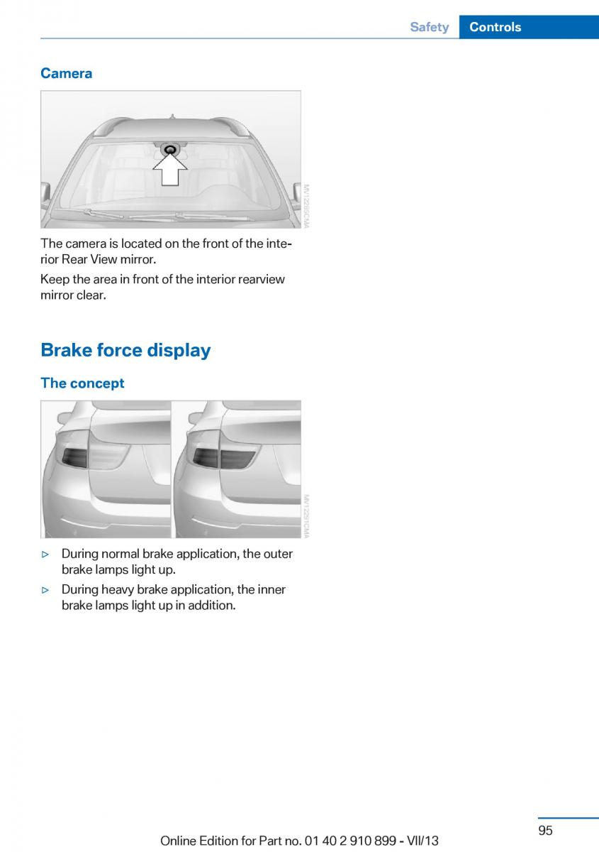 BMW X6 M Power F16 owners manual / page 95