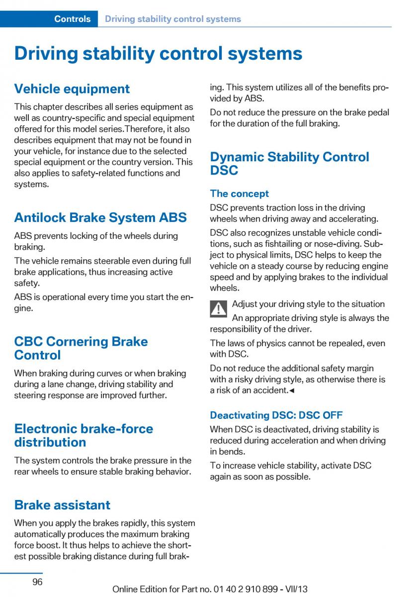 BMW X6 M Power F16 owners manual / page 96