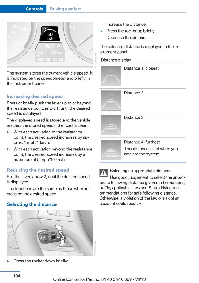 BMW X6 M Power F16 owners manual / page 104